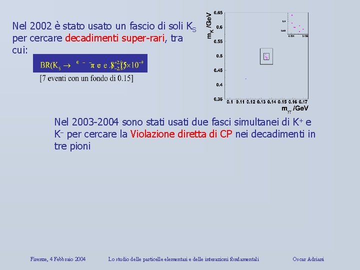 Nel 2002 è stato usato un fascio di soli KS per cercare decadimenti super-rari,