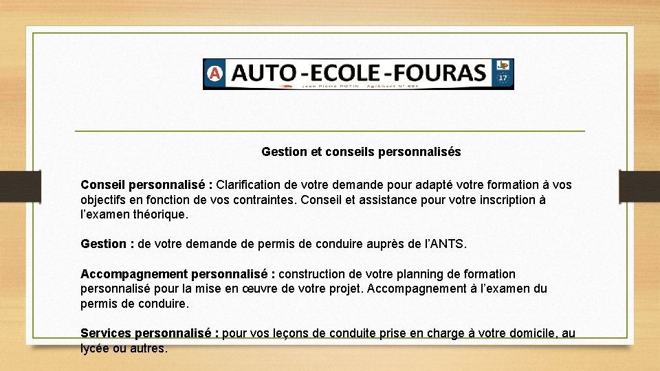 Gestion et conseils personnalisés Conseil personnalisé : Clarification de votre demande pour adapté votre