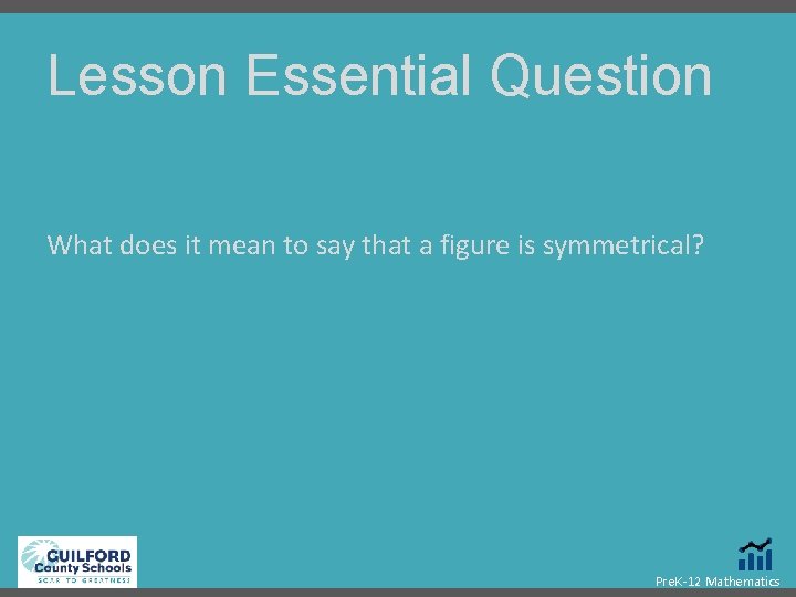 Lesson Essential Question What does it mean to say that a figure is symmetrical?
