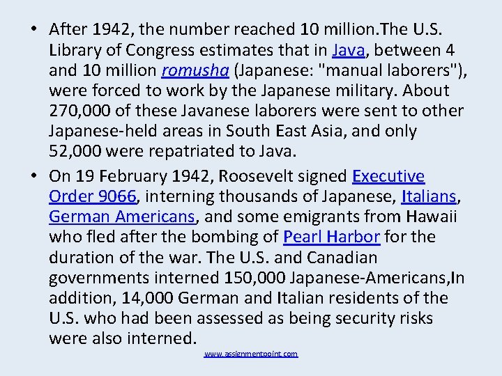  • After 1942, the number reached 10 million. The U. S. Library of