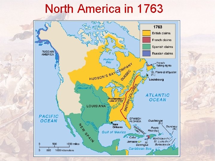 North America in 1763 