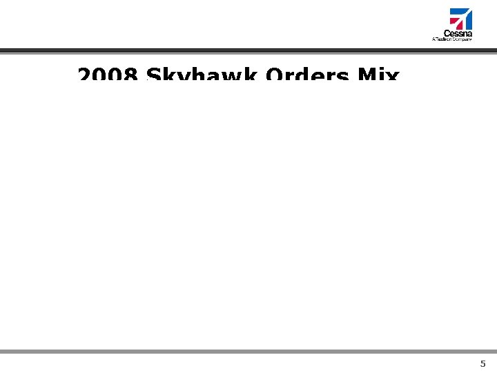 2008 Skyhawk Orders Mix Company Confidential 5 