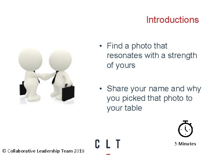 Introductions • Find a photo that resonates with a strength of yours • Share