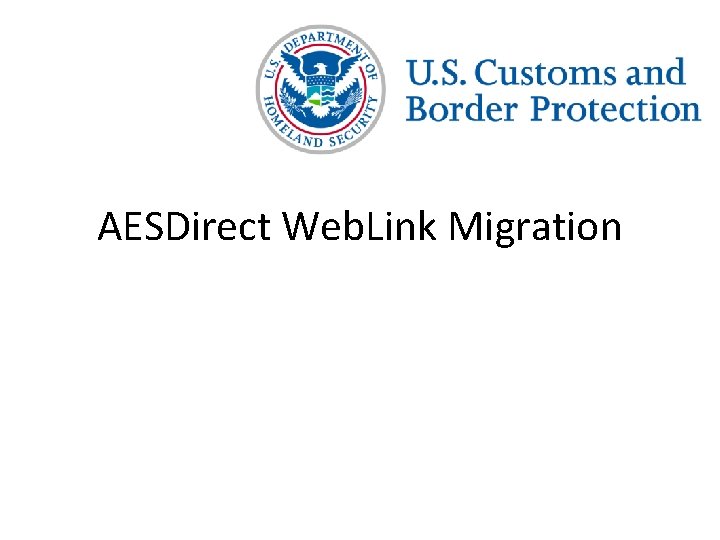 AESDirect Web. Link Migration 