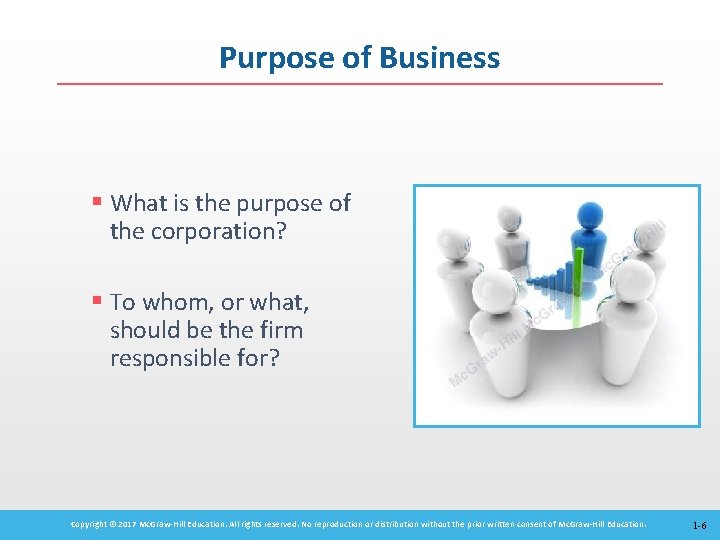 Purpose of Business § What is the purpose of the corporation? § To whom,