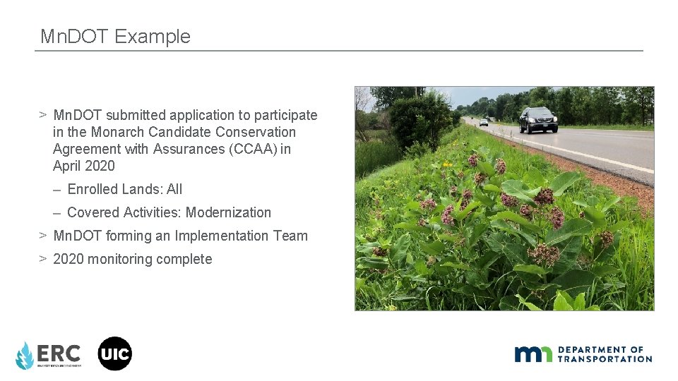 Mn. DOT Example > Mn. DOT submitted application to participate in the Monarch Candidate