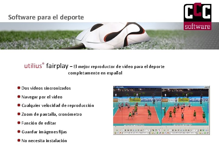 Software para el deporte utilius® fairplay – El mejor reproductor de vídeo para el