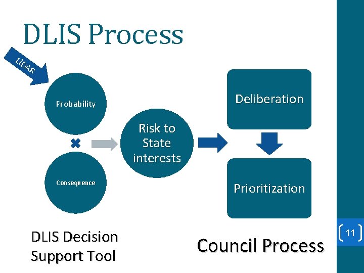 DLIS Process Li. D AR Deliberation Probability Risk to State interests Consequence DLIS Decision
