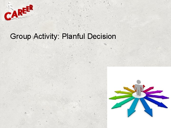 Group Activity: Planful Decision 