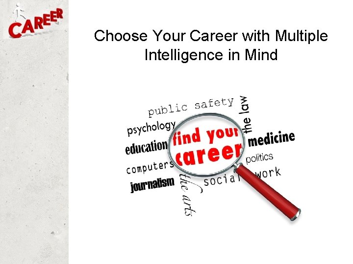 Choose Your Career with Multiple Intelligence in Mind 
