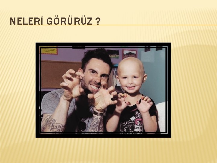 NELERİ GÖRÜRÜZ ? 