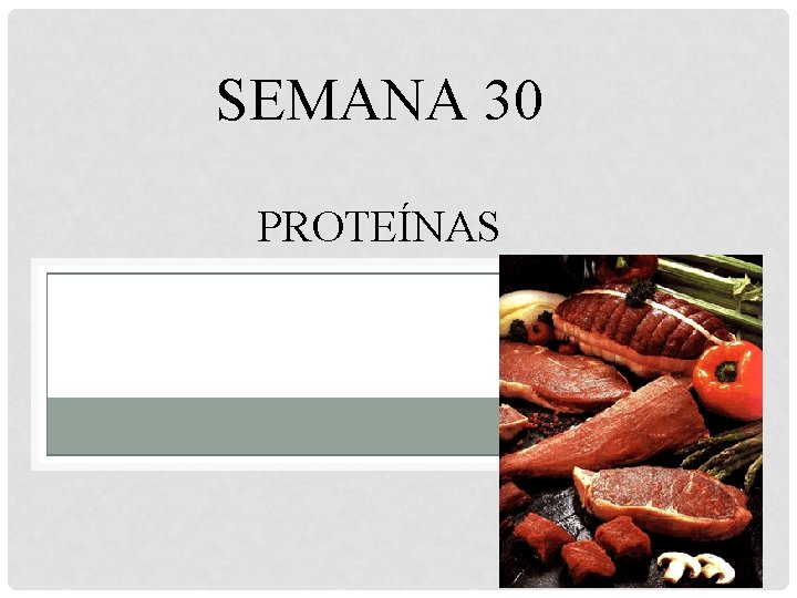 SEMANA 30 PROTEÍNAS 