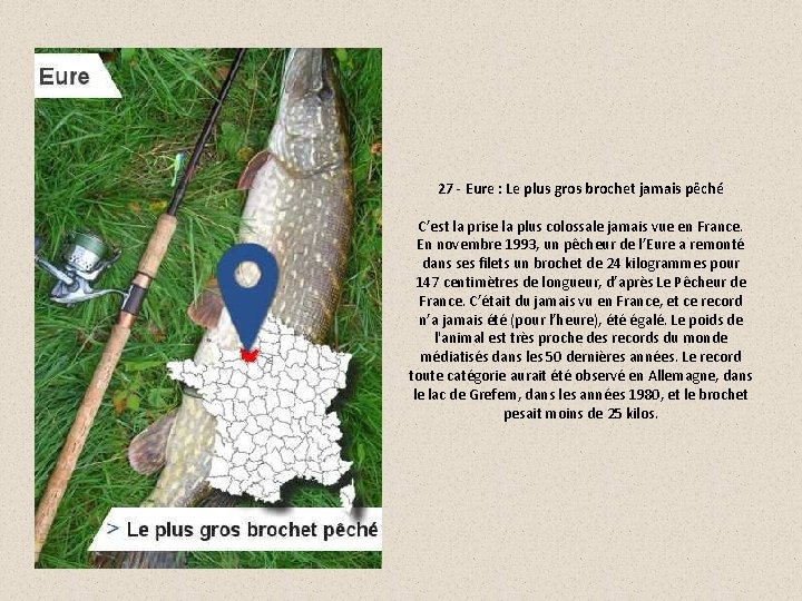 27 - Eure : Le plus gros brochet jamais pêché C’est la prise la