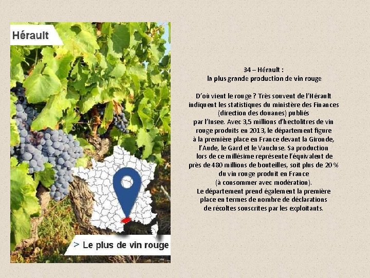 34 – Hérault : la plus grande production de vin rouge D’où vient le