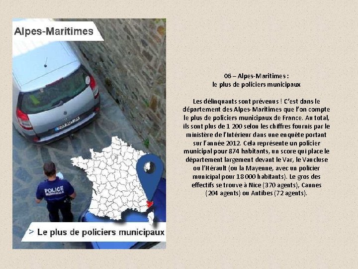 06 – Alpes-Maritimes : le plus de policiers municipaux Les délinquants sont prévenus !