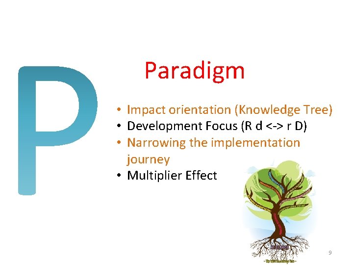 Paradigm • Impact orientation (Knowledge Tree) • Development Focus (R d <-> r D) Paradigm • Impact orientation (Knowledge Tree) • Development Focus (R d <-> r D)