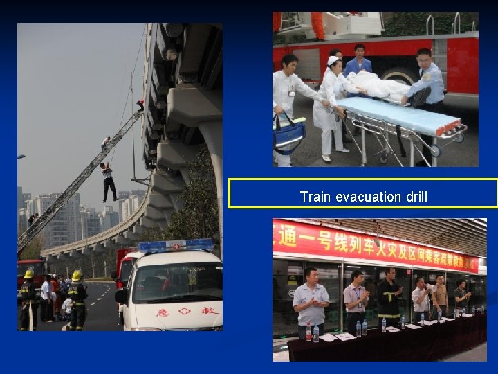 Train evacuation drill 