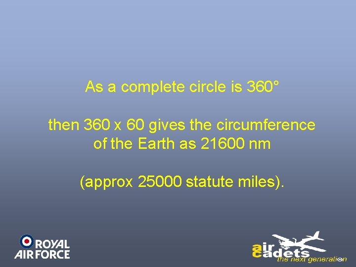 As a complete circle is 360° then 360 x 60 gives the circumference of As a complete circle is 360° then 360 x 60 gives the circumference of
