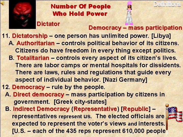 Number Of People Who Hold Power Dictator Democracy – mass participation 11. Dictatorship –