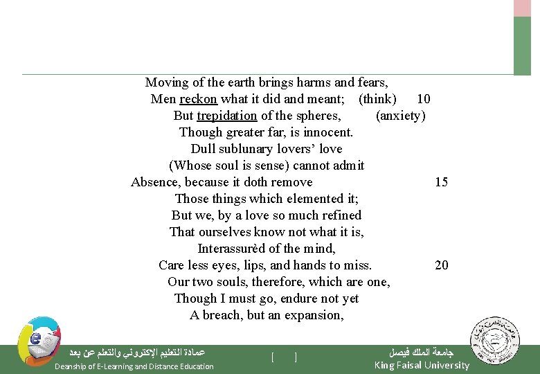 Moving of the earth brings harms and fears, Men reckon what it did and