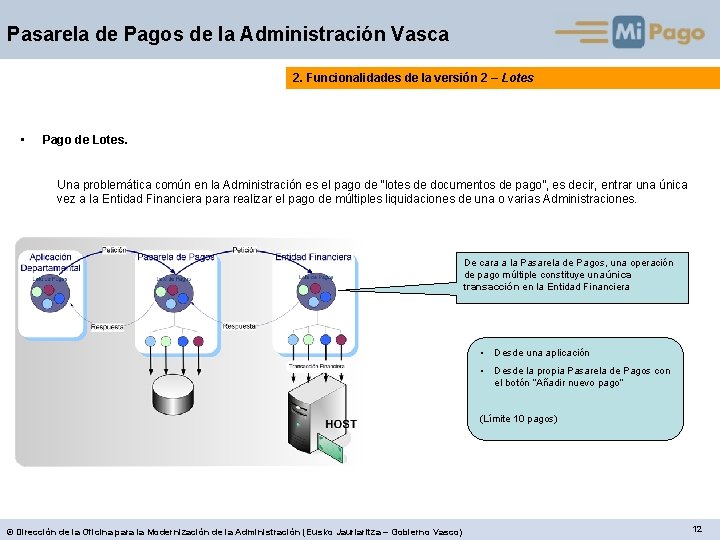 Pasarela de Pagos de la Administración Vasca 2. Funcionalidades de la versión 2 –