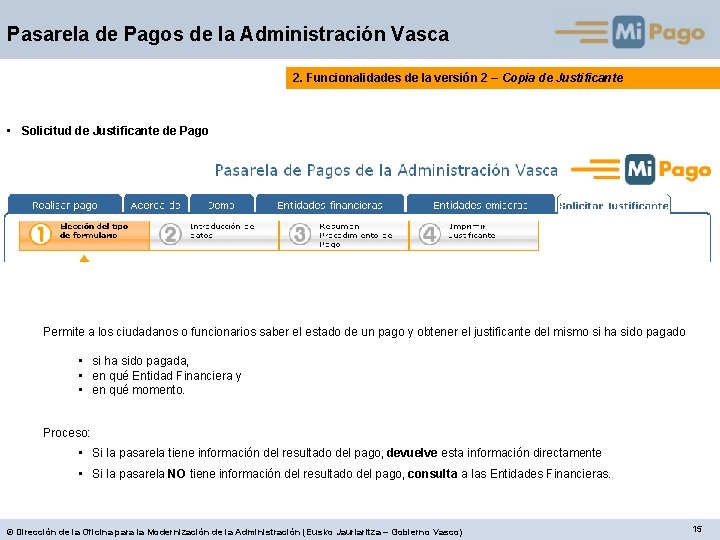 Pasarela de Pagos de la Administración Vasca 2. Funcionalidades de la versión 2 –