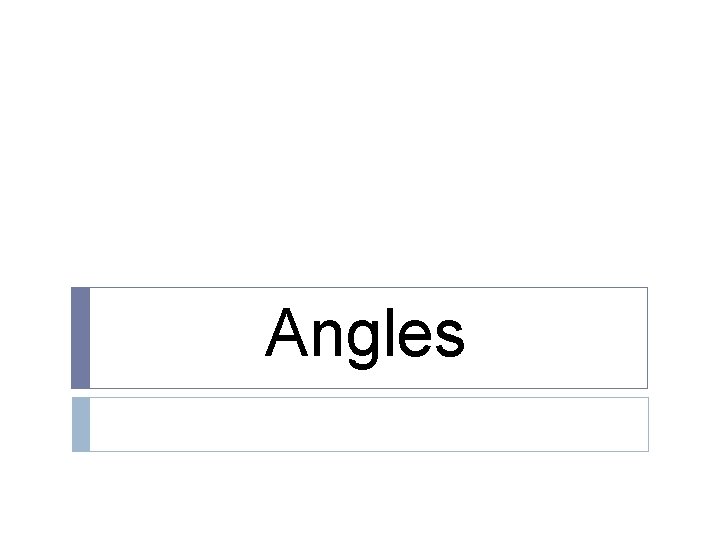 Angles 