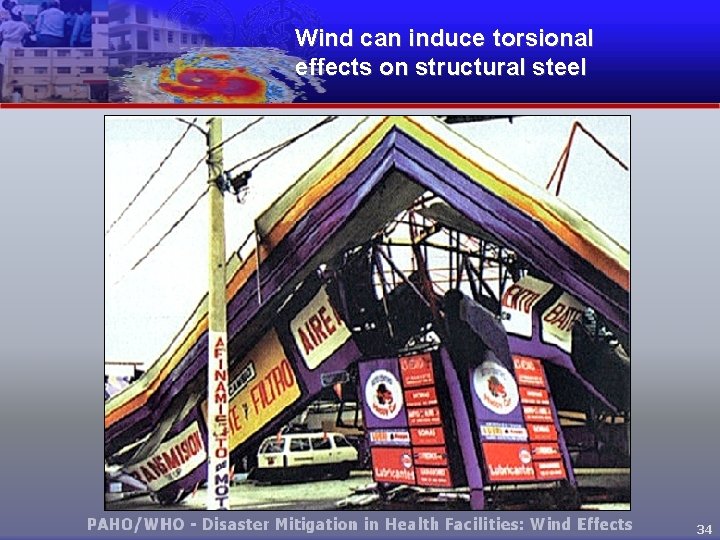 Wind can induce torsional effects on structural steel 34 