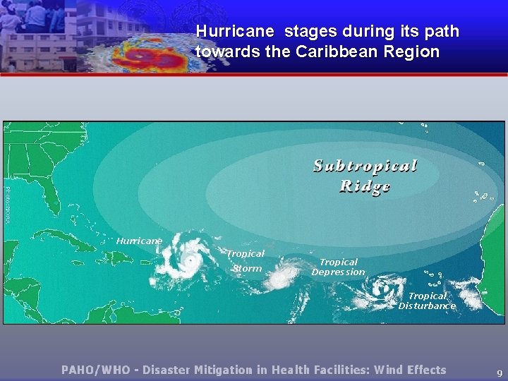 Hurricane stages during its path towards the Caribbean Region Hurricane Tropical Storm Tropical Depression