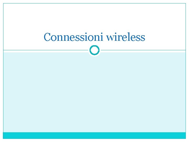 Connessioni wireless 