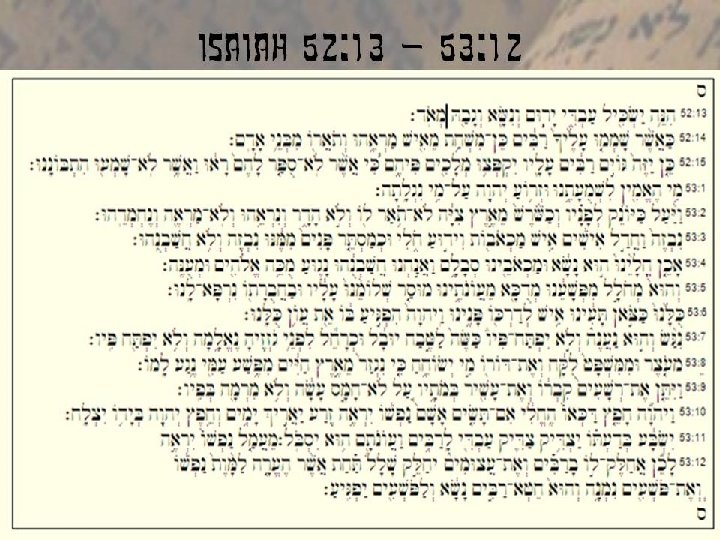 Isaiah 52: 13 – 53: 12 