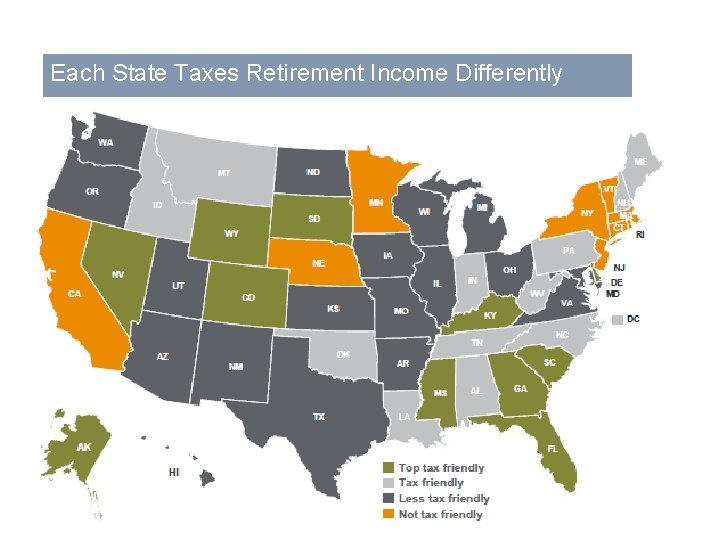 Each State Taxes Retirement Income Differently © 2017 Emerging Advisor, LLC 