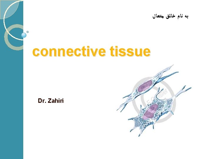 ﺑﻪ ﻧﺎﻡ ﺧﺎﻟﻖ ﻣﺘﻌﺎﻝ connective tissue Dr. Zahiri 
