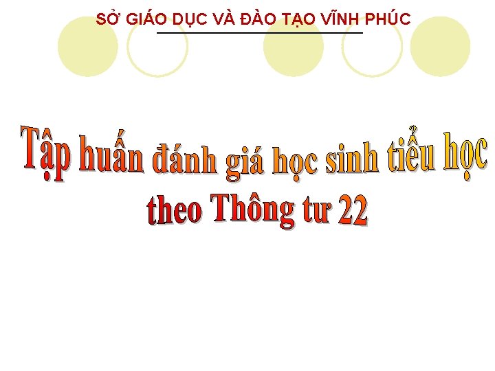 SỞ GIÁO DỤC VÀ ĐÀO TẠO VĨNH PHÚC 