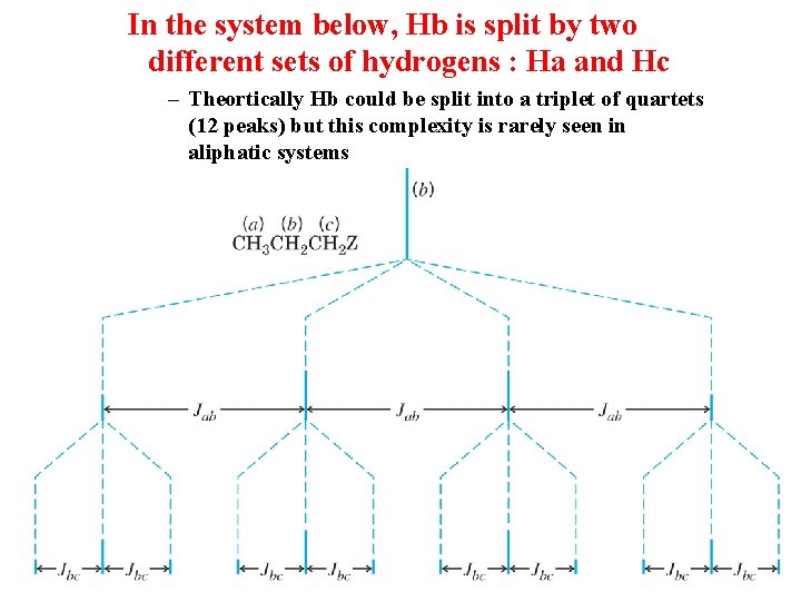 In the system below, Hb is split by two different sets of hydrogens :
