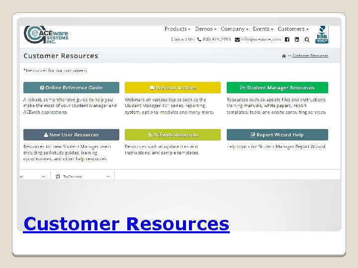 Customer Resources 