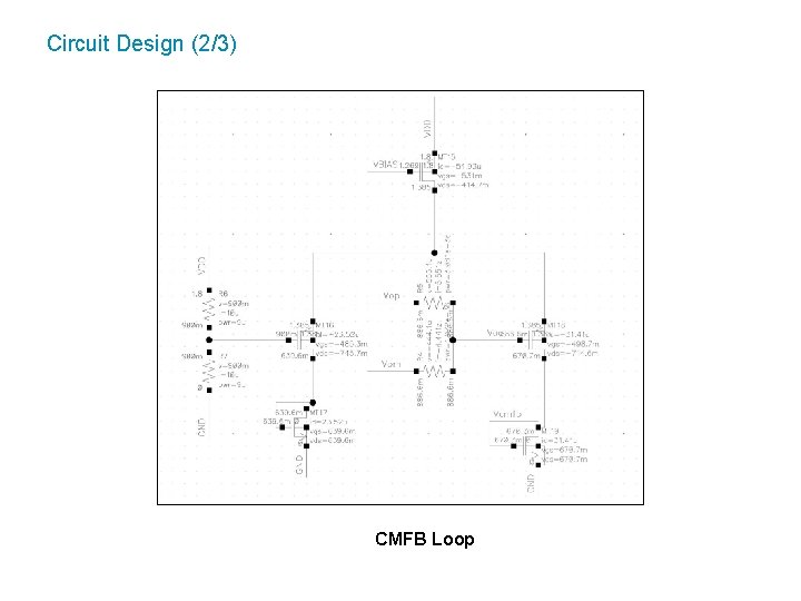 Circuit Design (2/3) CMFB Loop 