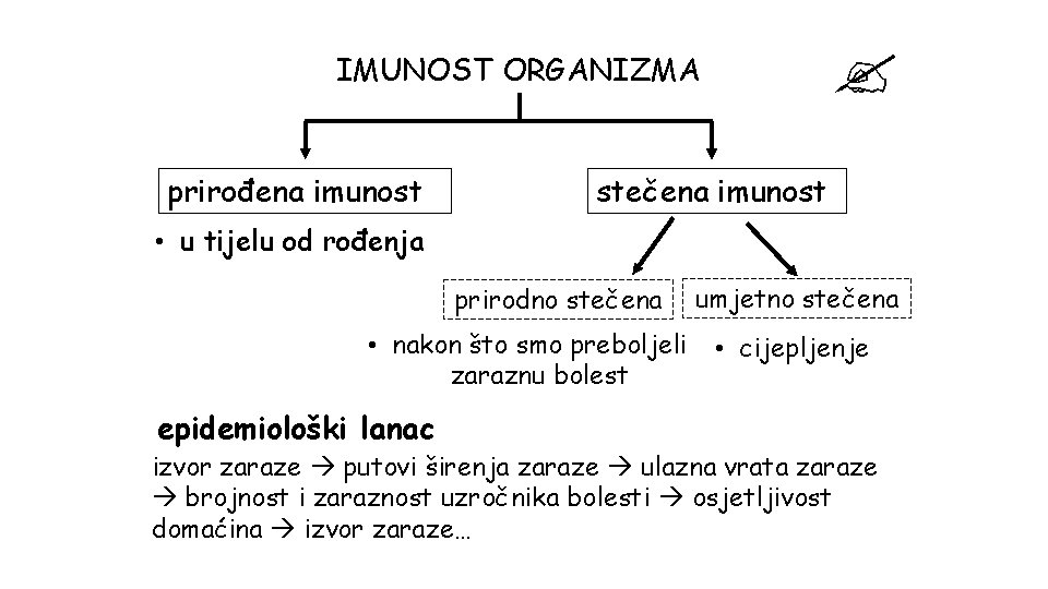  IMUNOST ORGANIZMA prirođena imunost stečena imunost • u tijelu od rođenja prirodno stečena