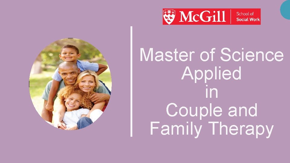 Master of Science Applied in Couple and Family Therapy 