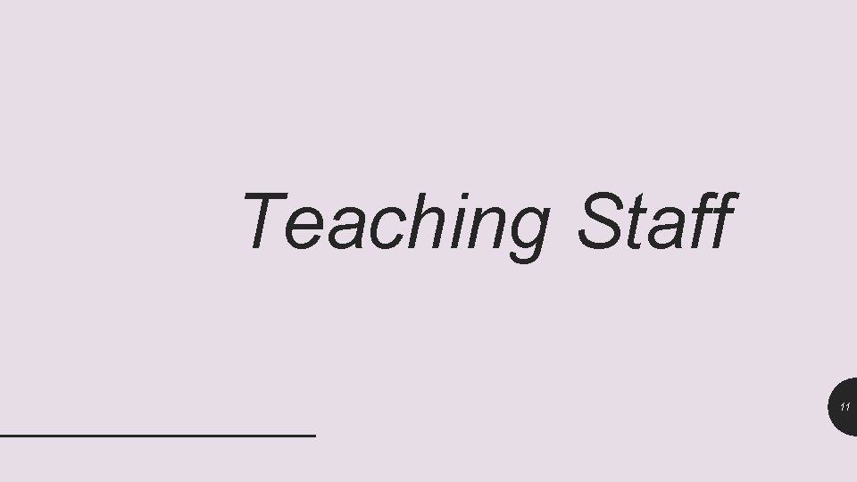 Teaching Staff 11 