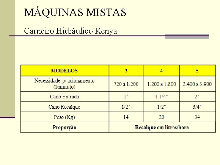 MÁQUINAS MISTAS Carneiro Hidráulico Kenya 
