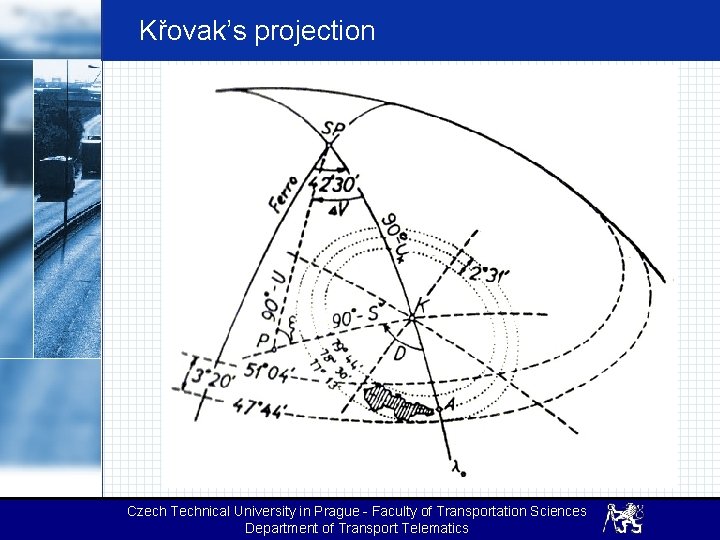 Křovak’s projection Czech Technical University in Prague - Faculty of Transportation Sciences Department of