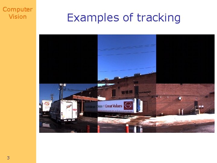 Computer Vision 3 Examples of tracking 