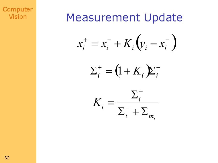 Computer Vision 32 Measurement Update 
