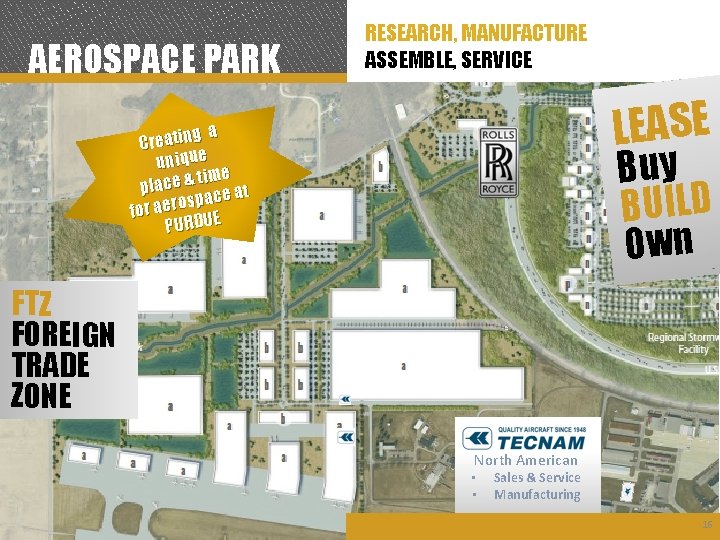 AEROSPACE PARK RESEARCH, MANUFACTURE ASSEMBLE, SERVICE LEASE ga Creatin unique ime t & e