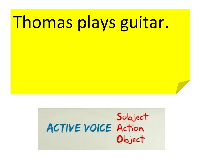 Thomas plays guitar. 