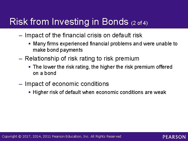 Risk from Investing in Bonds (2 of 4) – Impact of the financial crisis