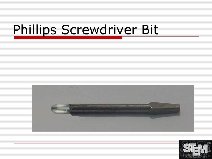 Phillips Screwdriver Bit 