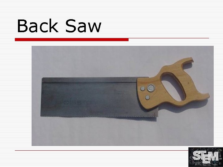 Back Saw 