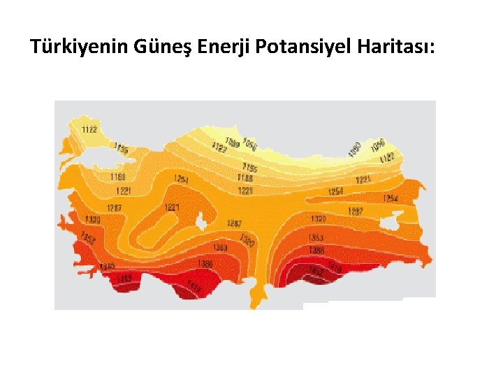 Türkiyenin Güneş Enerji Potansiyel Haritası: 